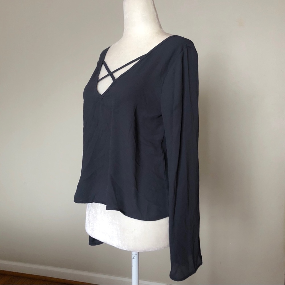 Long sleeve charcoal top - Picture 6 of 6